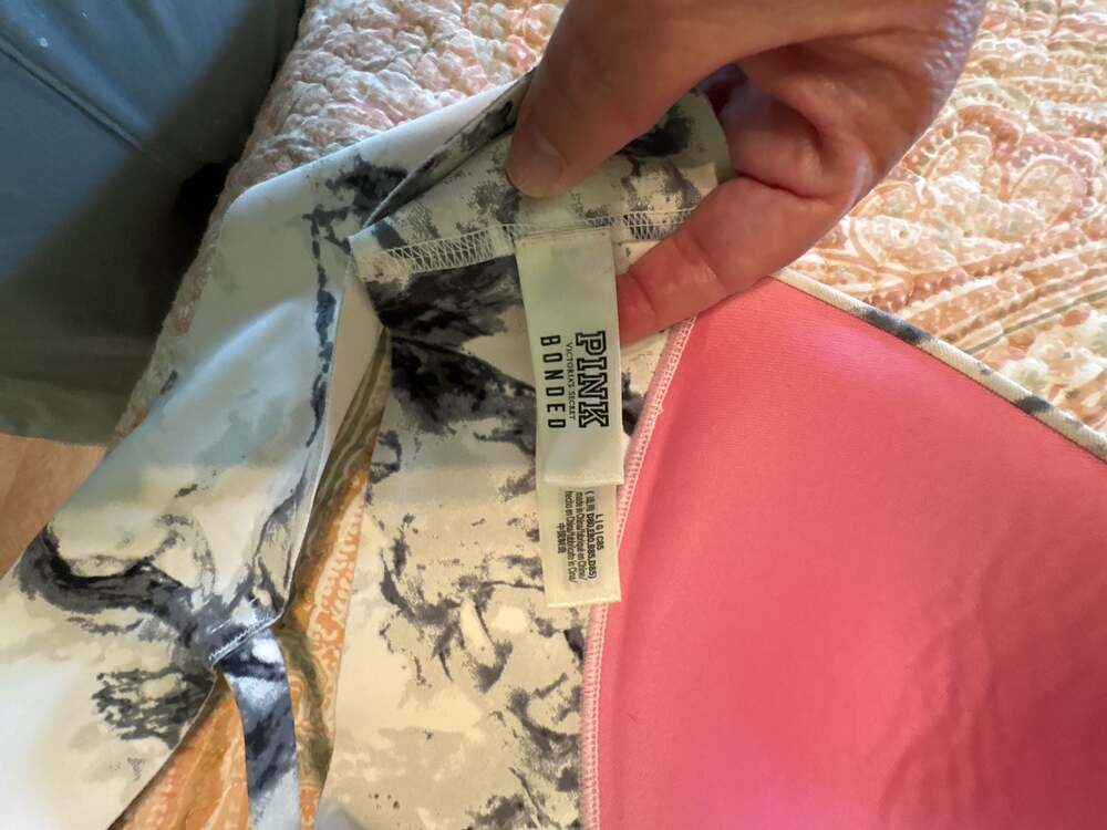 Victoria's Secret PINK Marble Print Racerback Sports Bra, bralette size large - Picture 6 of 10